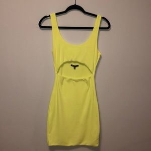 Neon Yellow Tight Bodycon Dress